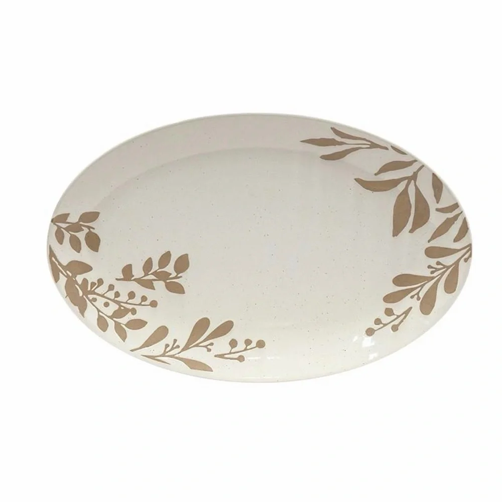 NWT Mingle & Co. Botanical Nature Stoneware Serving Tray